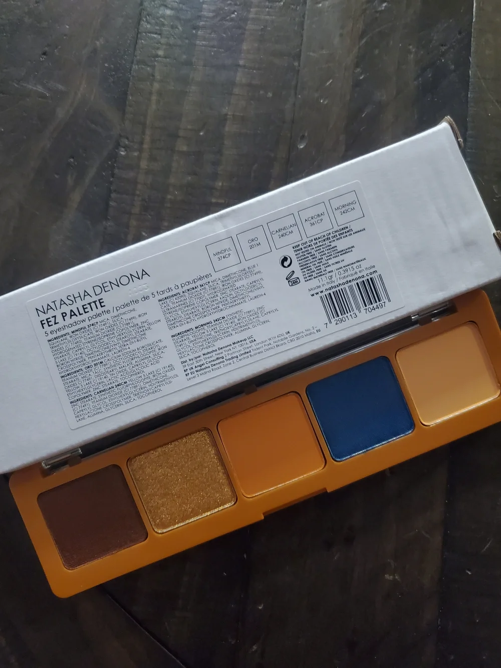 Natasha Denona Fez Eyeshadow Palette — Brown, Gold, Mustard & Cobalt Blue